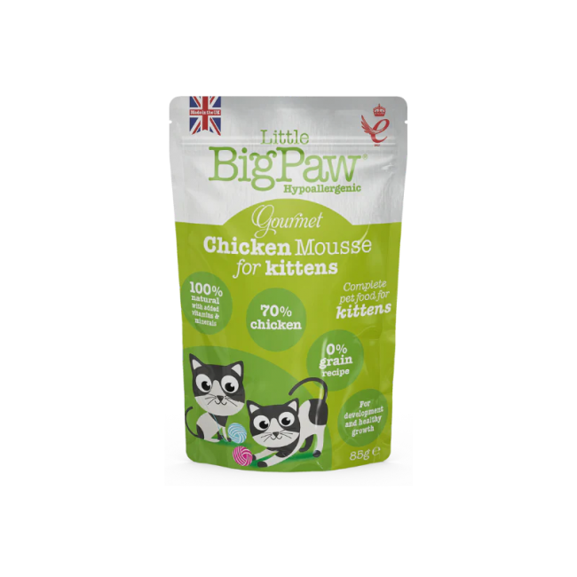 Little Big Paw Pollo Mousse per Gattini - 85g 